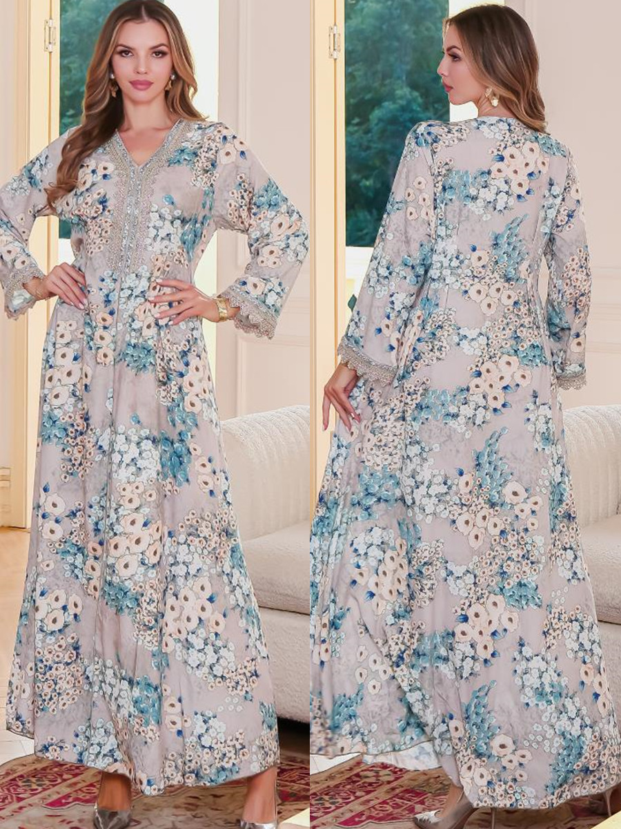 Sukienka Abaja Dubaj dla muzuł – Embroidery Kebaya recenzja i cena