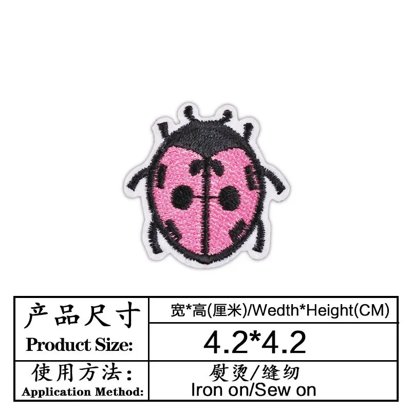 100 sztuk/partia Małe naszywki – Embroidery Lady Bug recenzja i cena