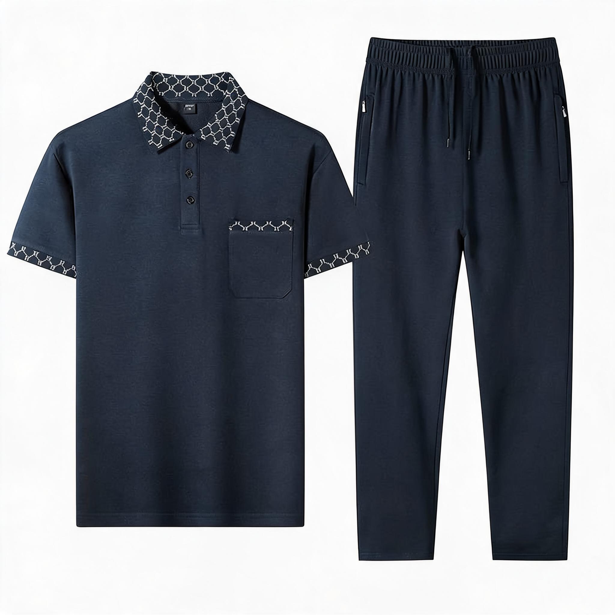 Letni Nowy Modny Zestaw Męski  – Embroidery Cotton Shirt recenzja i cena