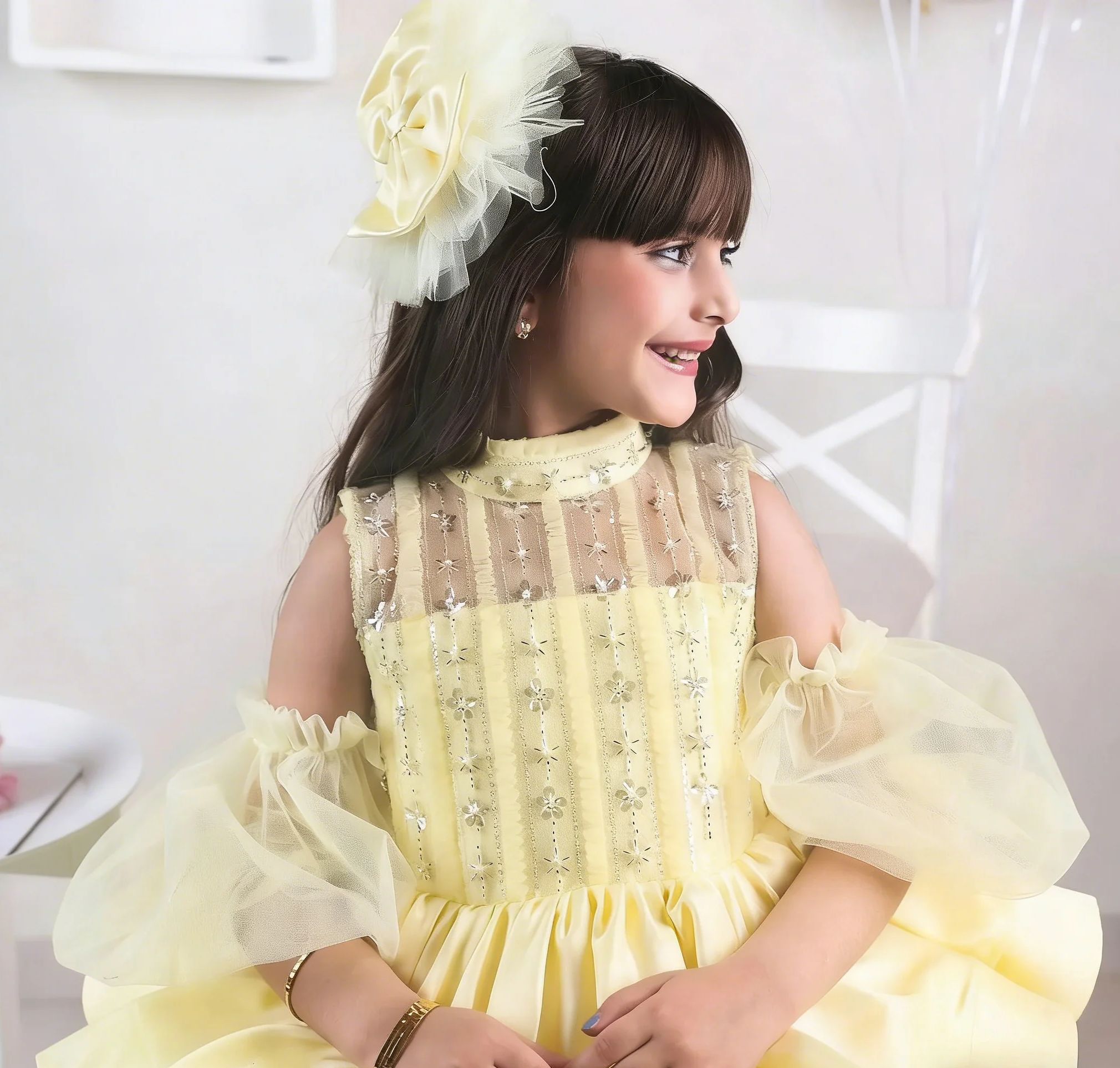 Żółte sukienki dla dziewczynek – Embroidery Yellow Dress recenzja i cena